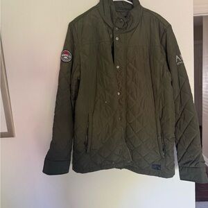 Roots Olive Quilted Military Jacket